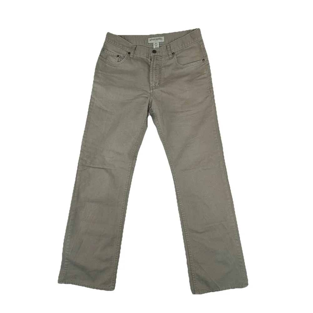 Banana Republic Men's Cotton Twill Chino Pants Sz 30x31 Khaki Tan Straight